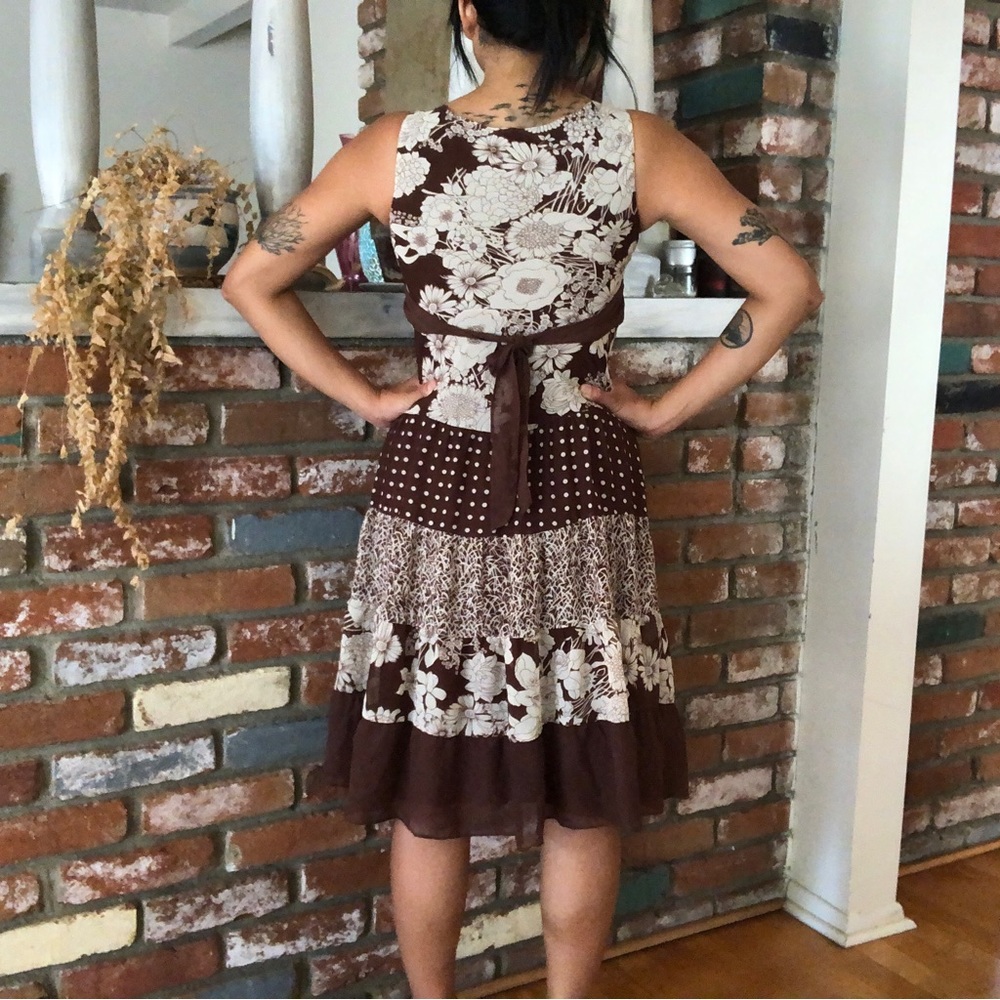 Y2K Floral Crochet Mori Kei Polka Dot Dress by Hype - Picture 2 of 6